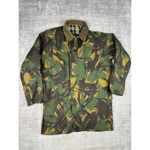 Mascot of clacton Jacket Mens Large BPM Camo Oilskin Waterproof Corduroy Collar